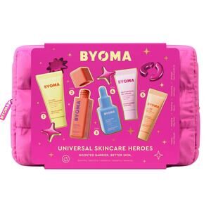 New Byoma Universal Skincare Heroes 5-Piece Gift Set with Makeup Bag